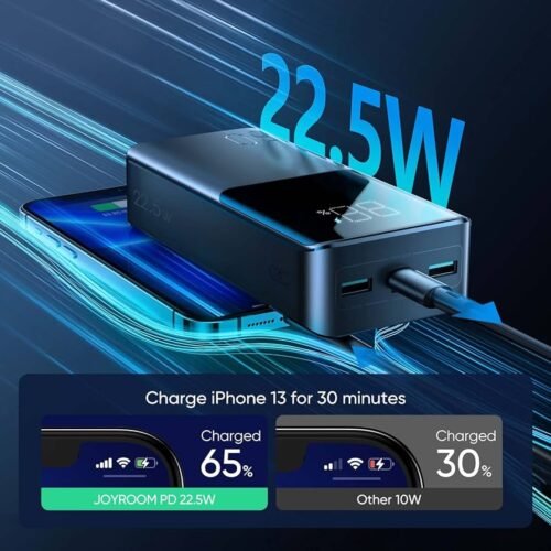 ⁦JOYROOM JR-QP192 باور بانك بشاشة رقمية كبيرة 20000 مللي أمبير/22.5 وات⁩ - الصورة ⁦3⁩