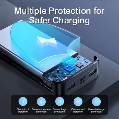 ⁦JOYROOM JR-QP192 باور بانك بشاشة رقمية كبيرة 20000 مللي أمبير/22.5 وات⁩ - الصورة ⁦2⁩