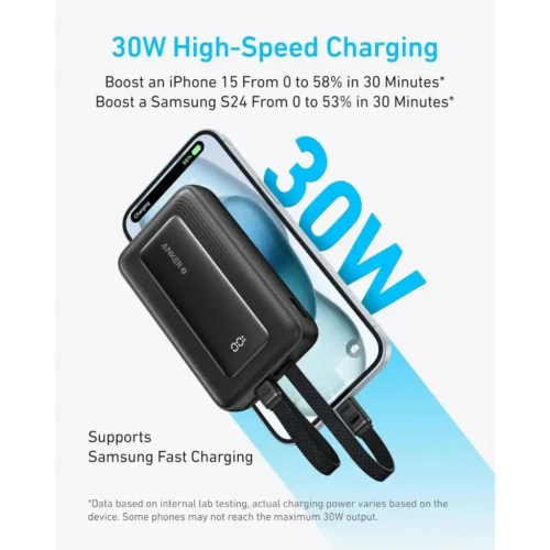 ⁦ANKER ZOLO power bank 10000mah 30w⁩ - الصورة ⁦3⁩