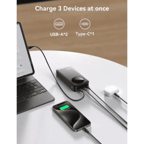 ⁦JOYROOM JR-PBF14 2.4A LED Power Bank 20.000mAh⁩ - الصورة ⁦4⁩