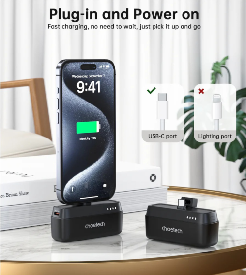 ⁦CHOETECH Power Bank بمدخل Type-C⁩ - الصورة ⁦2⁩
