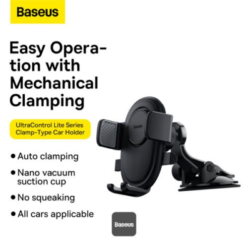 ⁦Baseus Auto Clamping Car Mount⁩ - الصورة ⁦3⁩