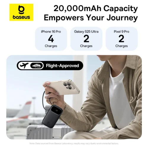 ⁦Baseus Qpow 3 Digital Display Fast Charging Power Bank⁩ - الصورة ⁦4⁩