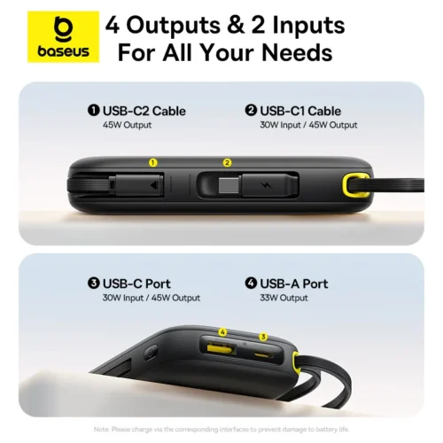 ⁦Baseus Qpow 3 Digital Display Fast Charging Power Bank⁩ - الصورة ⁦3⁩