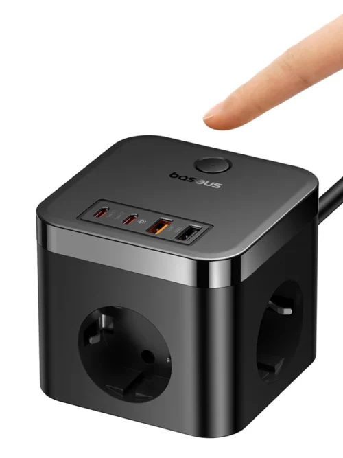 Baseus PowerCombo Cube 7‑Ports Power Strip 30W