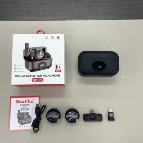 ⁦NeePho NP-59 Collar Clip Button Wireless Microphone⁩ - الصورة ⁦5⁩
