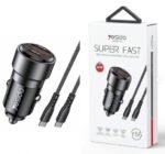 Yesido Y55 60W Dual Port Fast Car Charger (USB-C + USB-A)