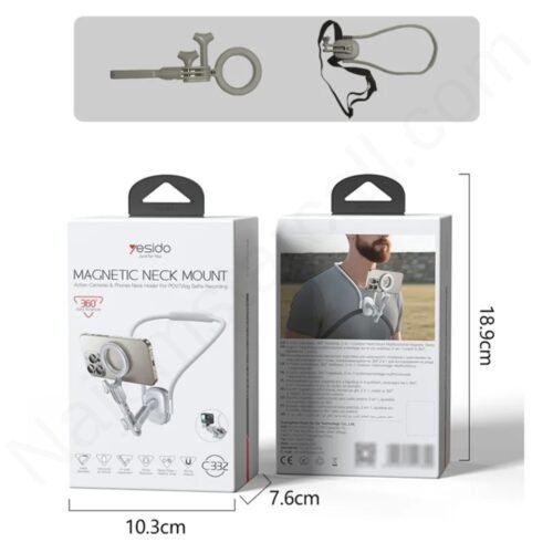 ⁦YESIDO C332 Magnetic Neck Mount⁩ - الصورة ⁦2⁩