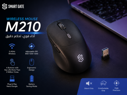 ⁦Smart Gate M210 Wireless Mouse⁩ - الصورة ⁦2⁩