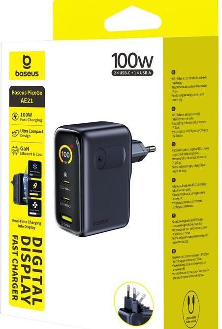 Baseus PicoGo AE21 Fast Charger 2C+U – 100W
